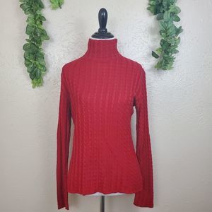 Dana Buchman button up knit turtleneck sweater